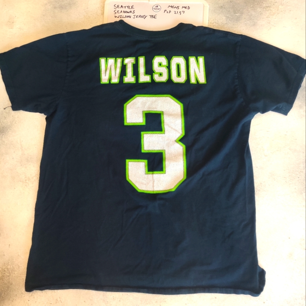 WILSON #3 Seattle SEAHAWKS Jersey Tee size Medium